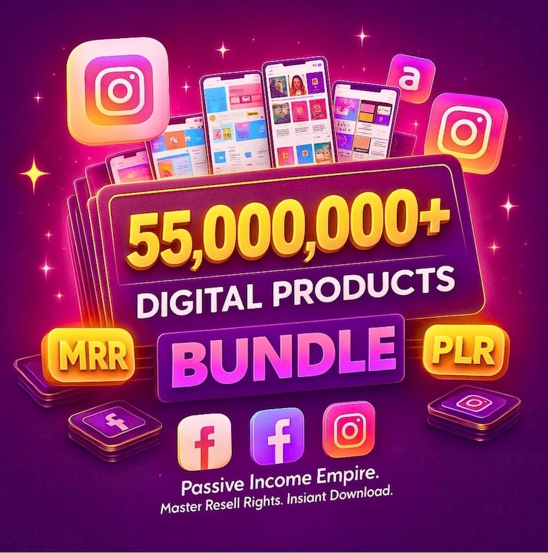 55 Million+ PLR MRR Digital Products Mega Bundle