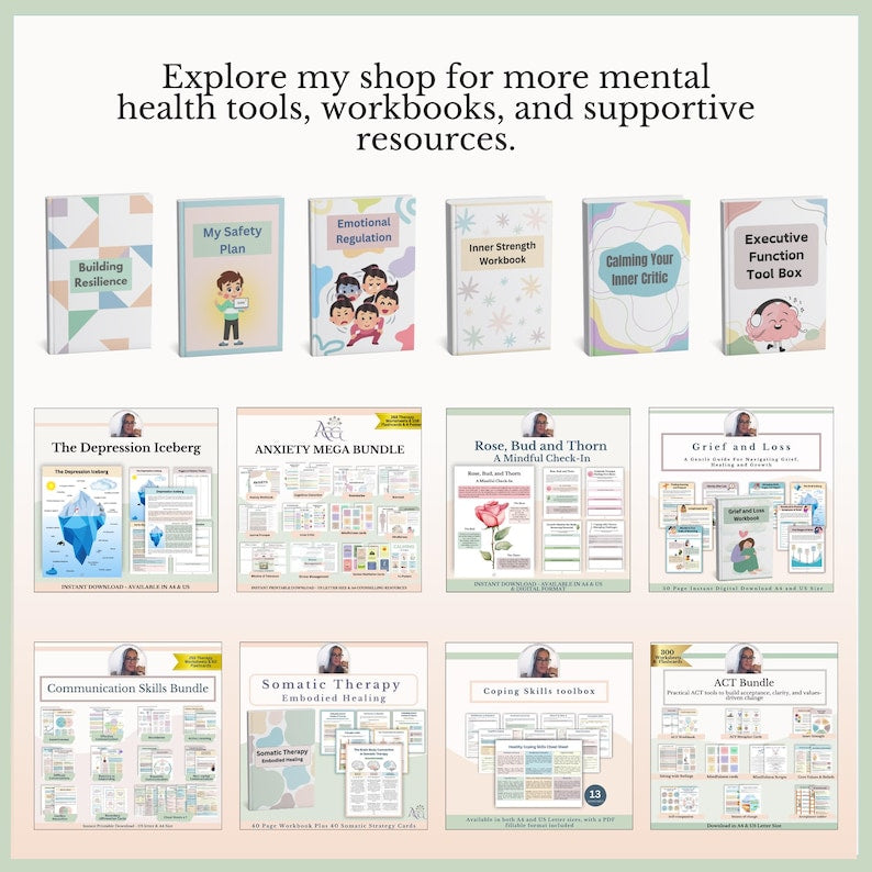 PLR MRR Therapy Worksheets Canva Templates
